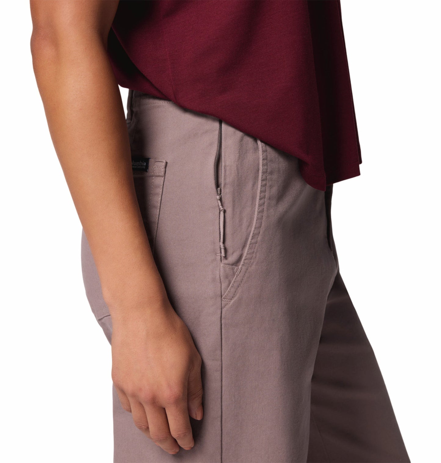 Columbia Women's Mauve ROC Straight Leg Hiking Pant for Outdoor Comfort