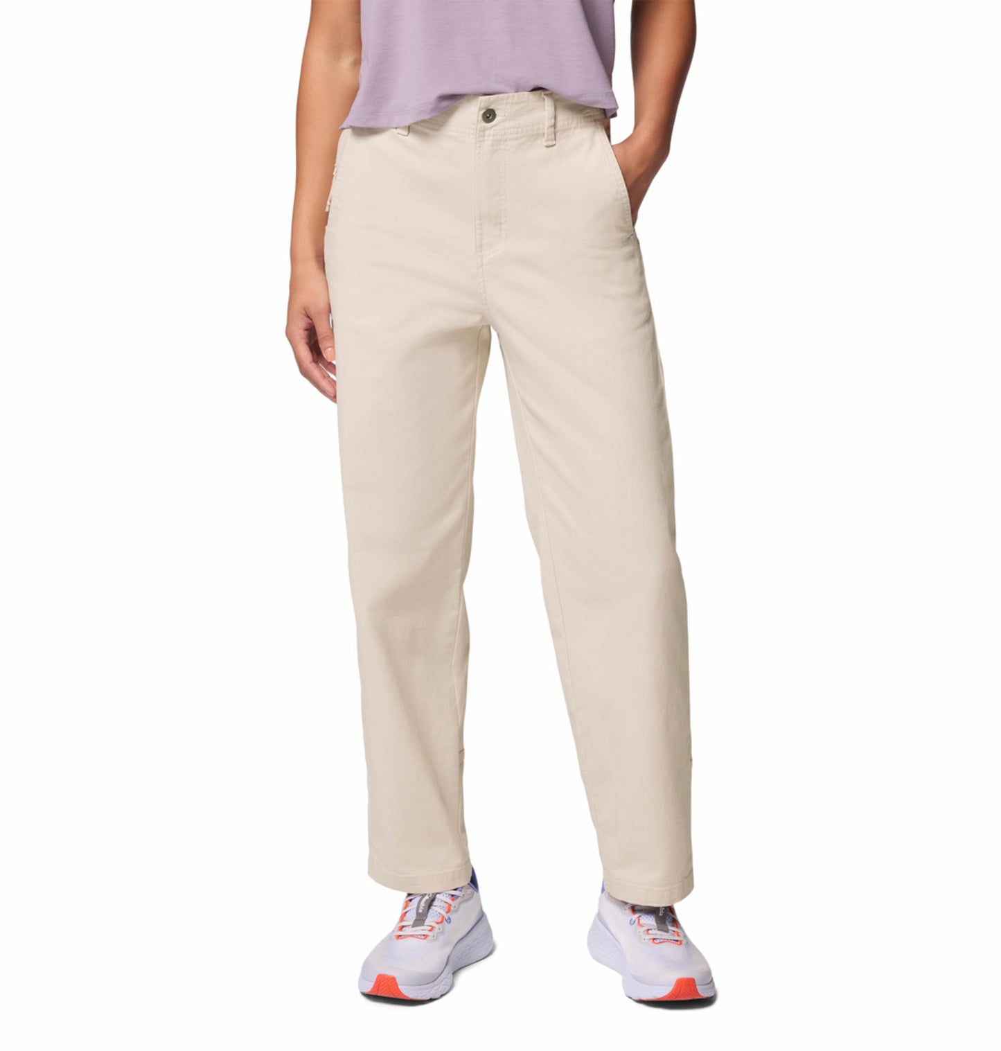 Columbia Women Beige ROC Straight Leg Comfort Stretch Pants