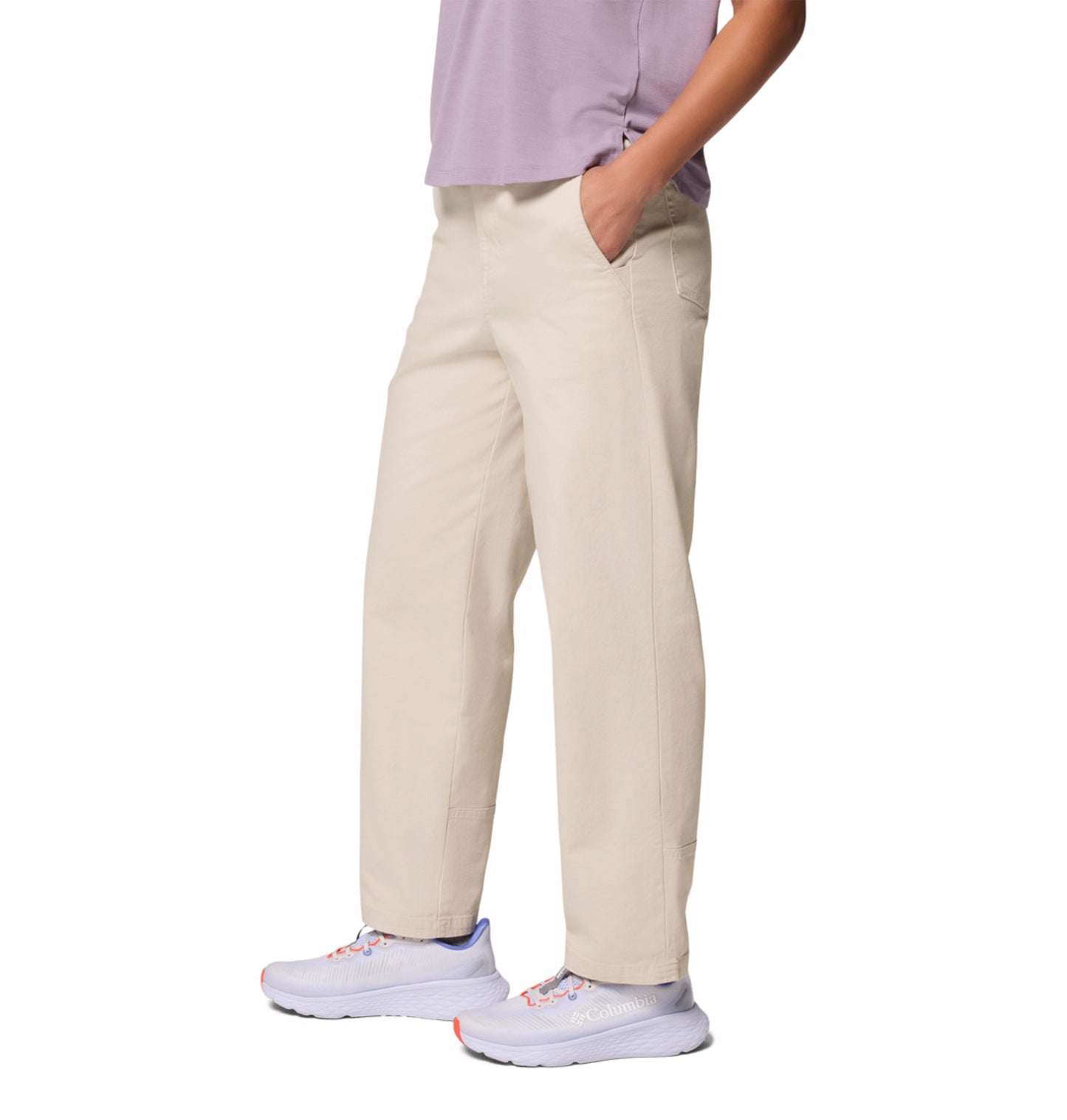 Columbia Women Beige ROC Straight Leg Comfort Stretch Pants