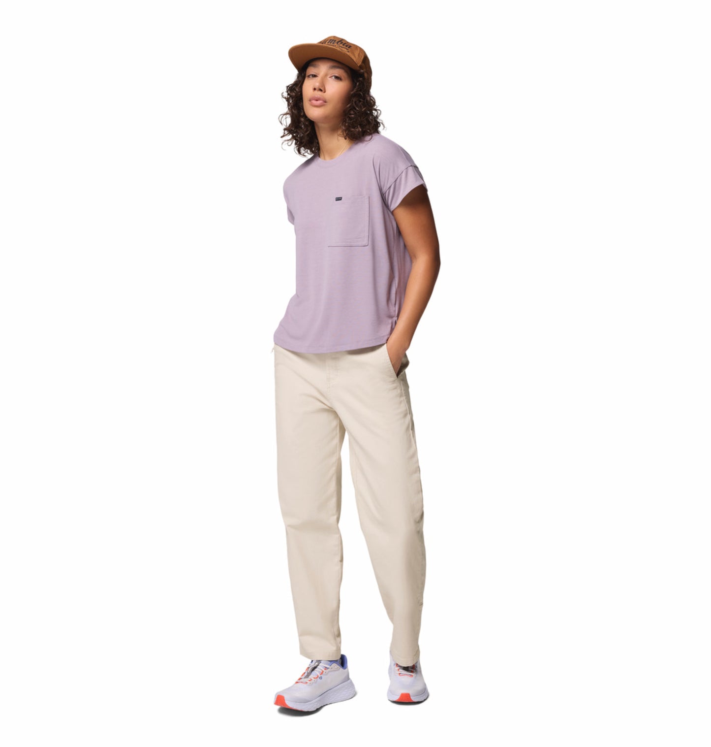 Columbia Women Beige ROC Straight Leg Comfort Stretch Pants