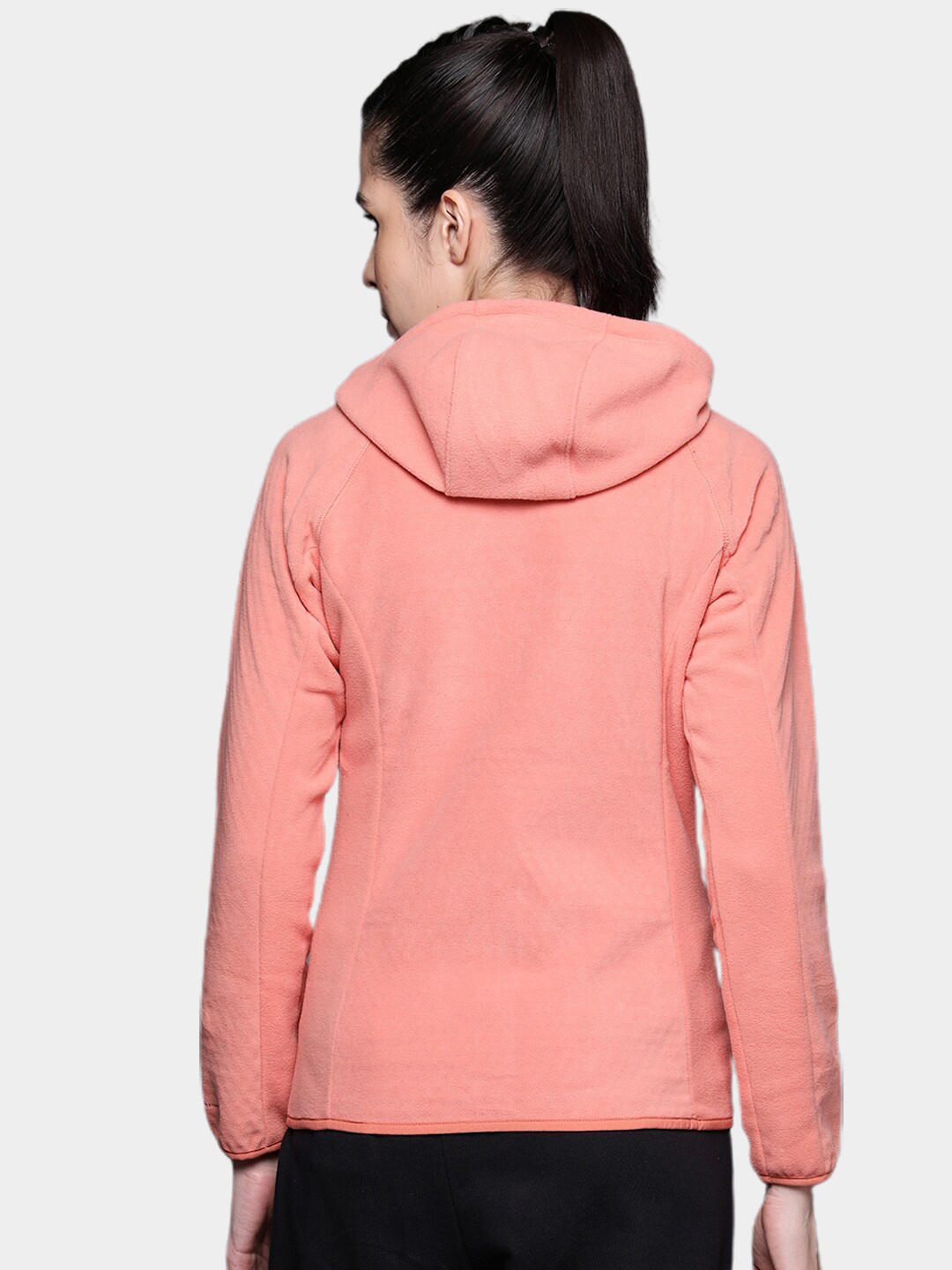 A Women Wearing Columbia Women Orange W Outdoor Tracks Hooded FZ