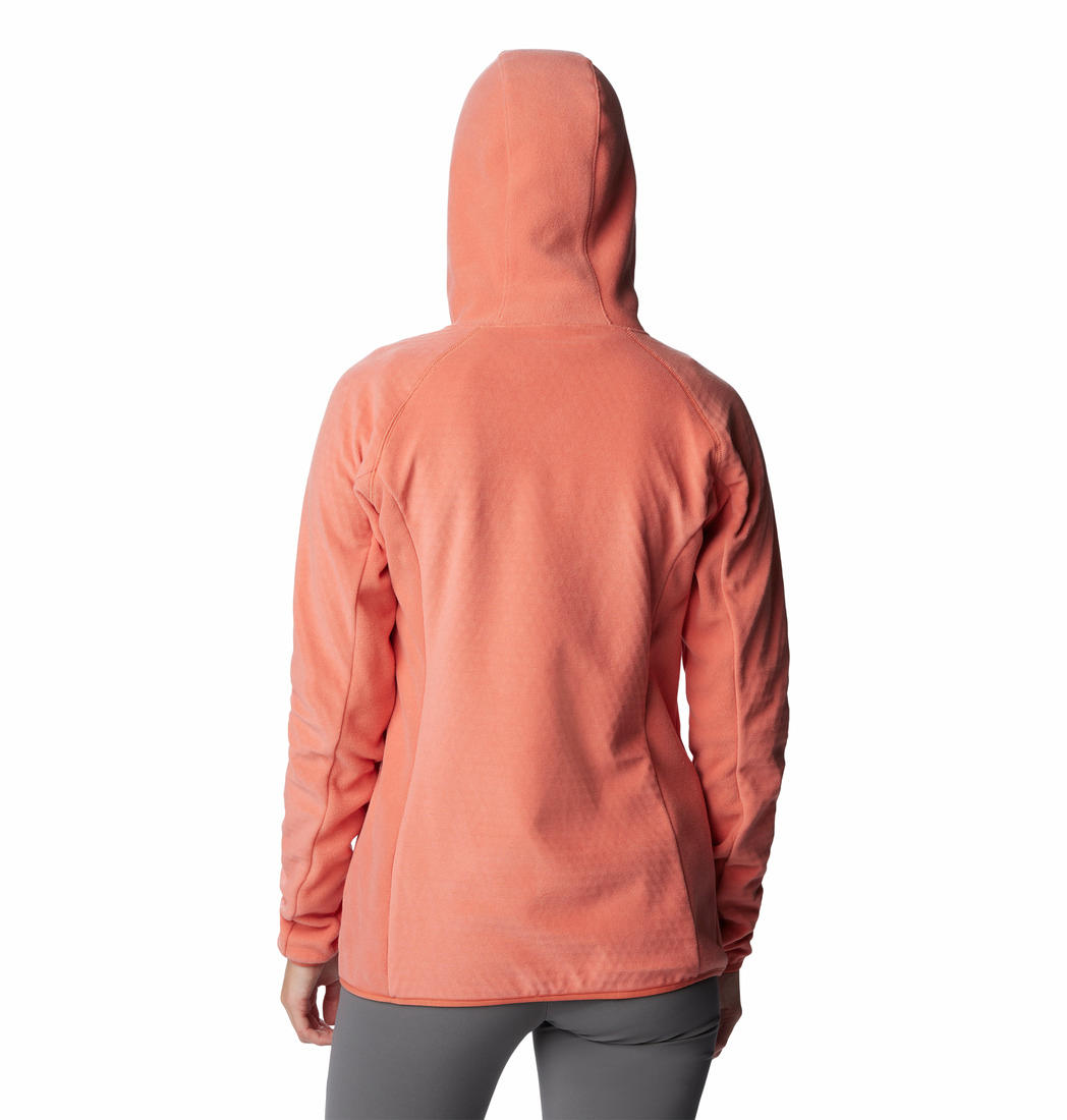 A Women Wearing Columbia Women Orange W Outdoor Tracks Hooded FZ