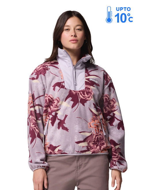 Columbia Women Purple Sequoia Grove Printed Fleece Jacket