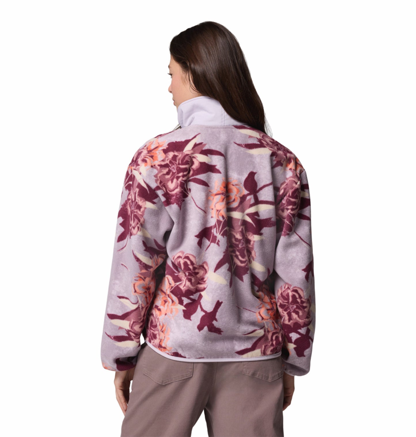Columbia Women Purple Sequoia Grove Printed Fleece Jacket