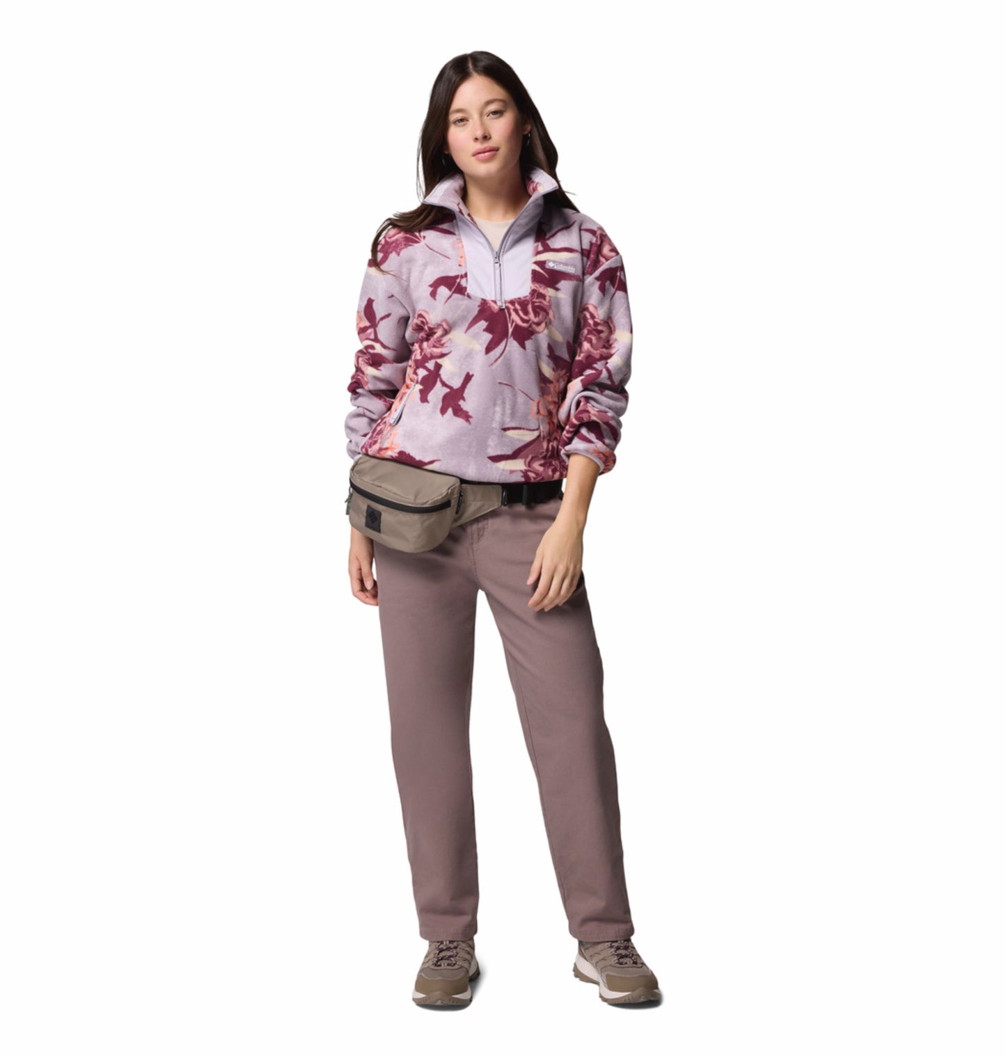Columbia Women Purple Sequoia Grove Printed Fleece Jacket