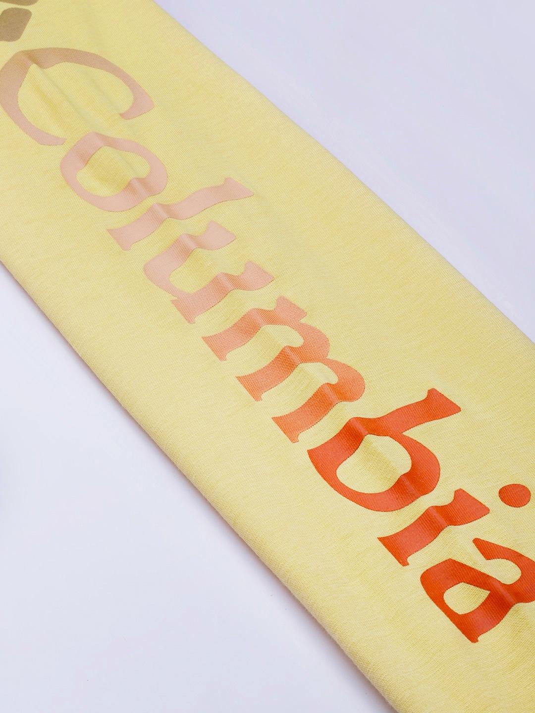 Columbia Women Yellow North Cascades LS Printed T-Shirt