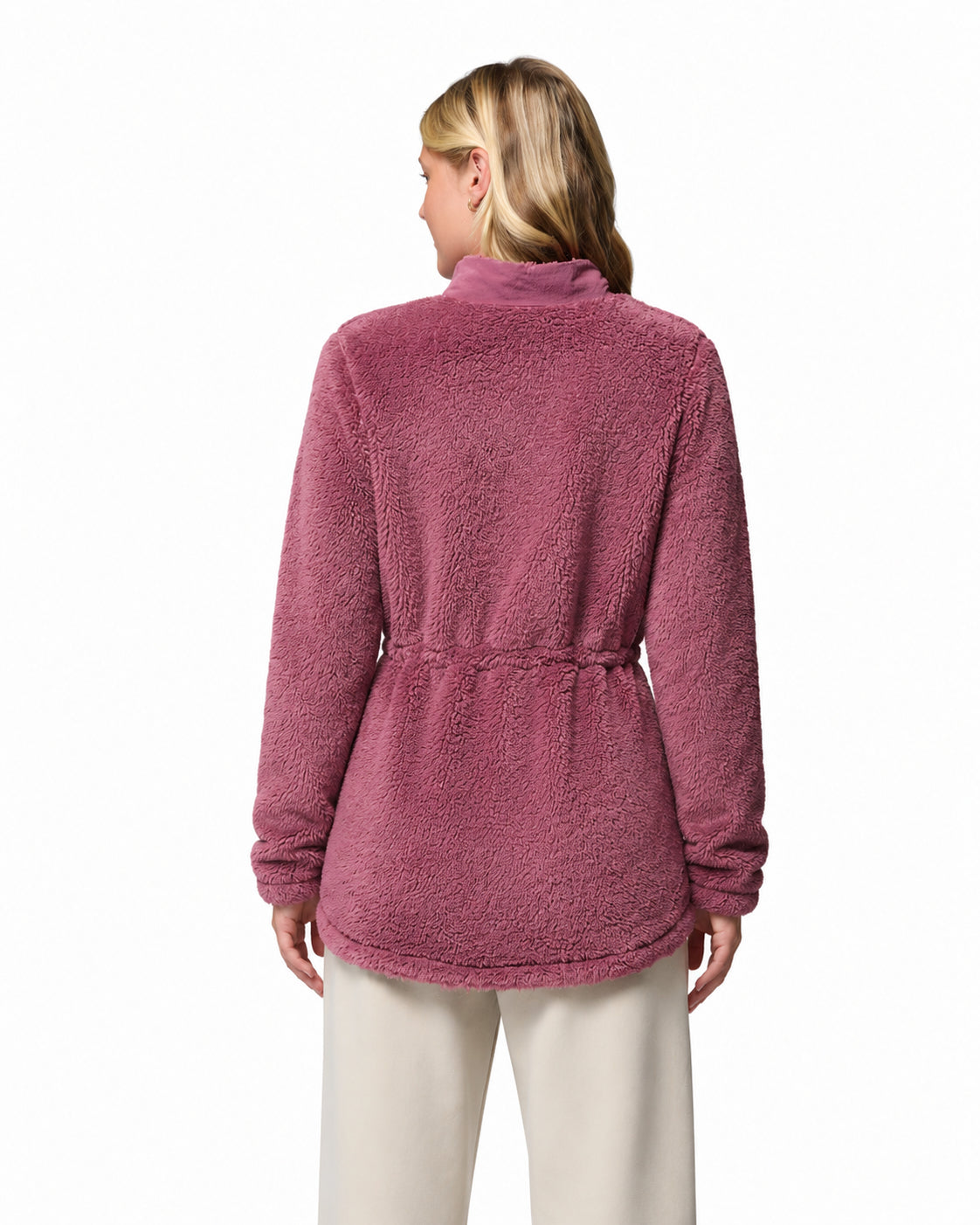 women purple boundless discovery fleece jacket
