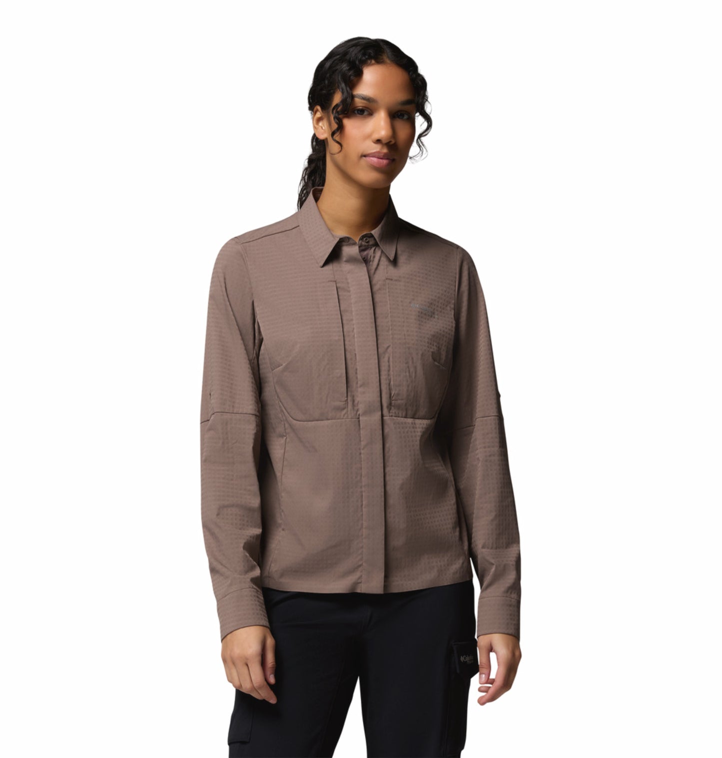 Columbia Women Mauve Omni-Freeze Ridge Ascent Long Sleeve Shirt