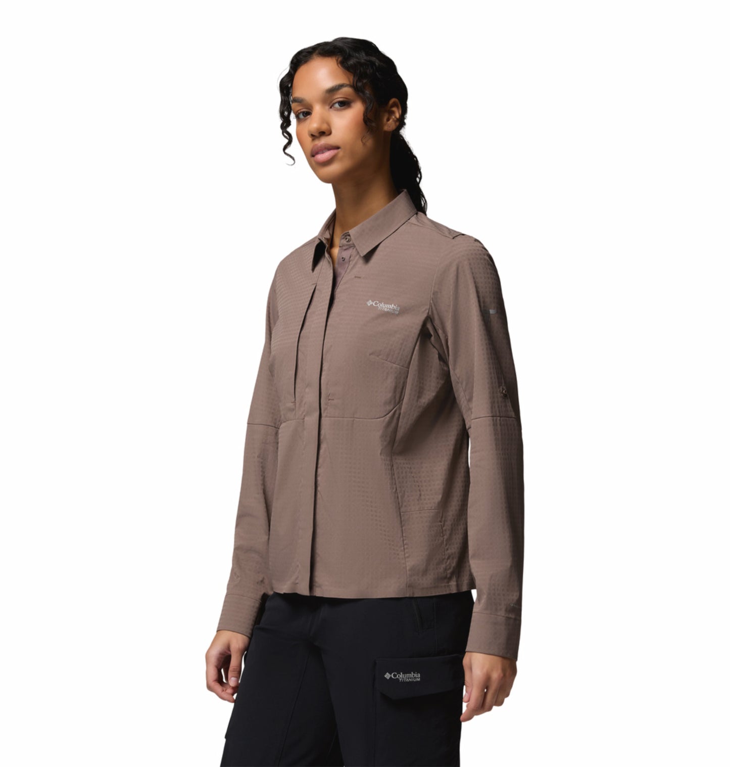 Columbia Women Mauve Omni-Freeze Ridge Ascent Long Sleeve Shirt