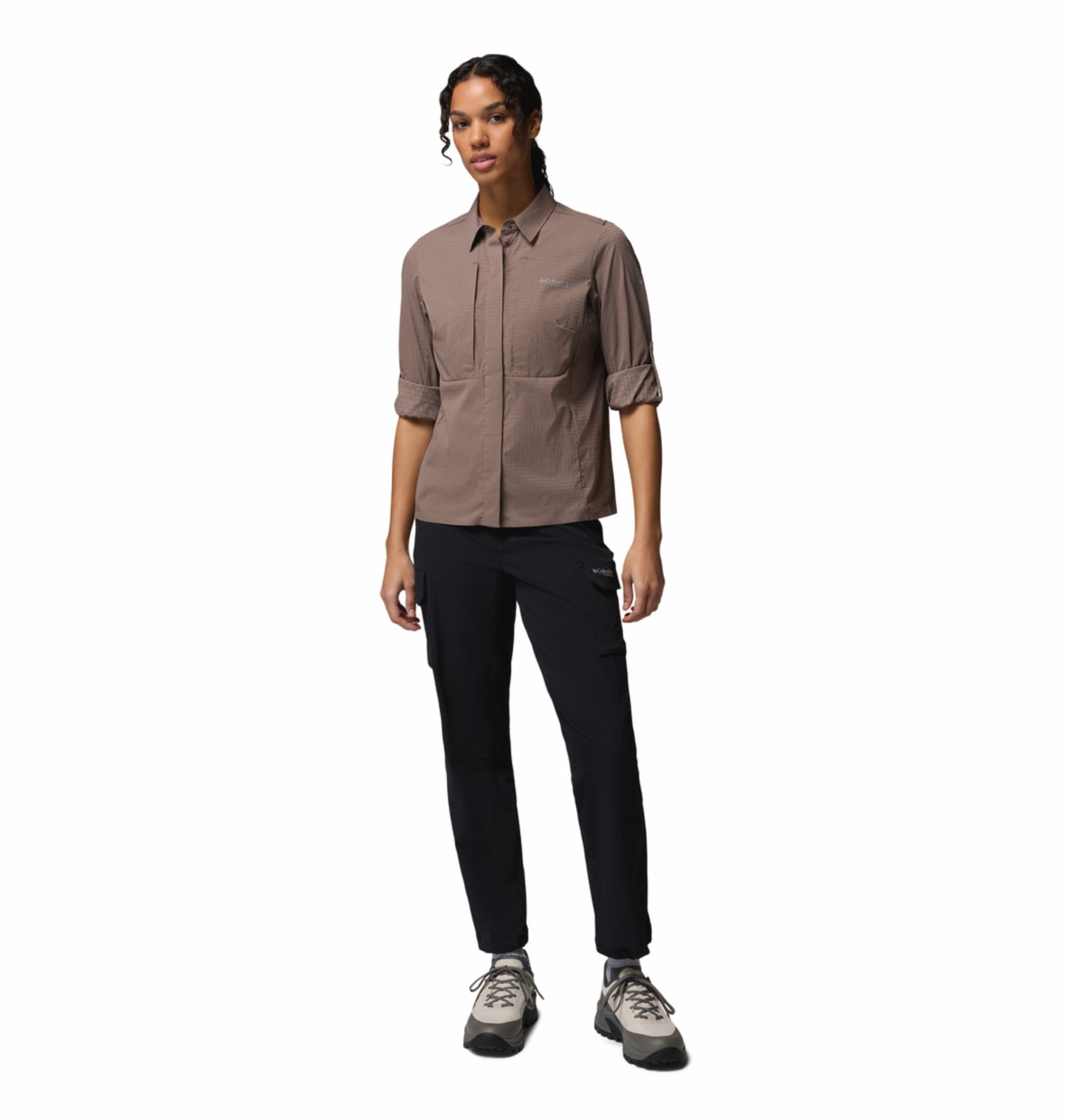 Columbia Women Mauve Omni-Freeze Ridge Ascent Long Sleeve Shirt