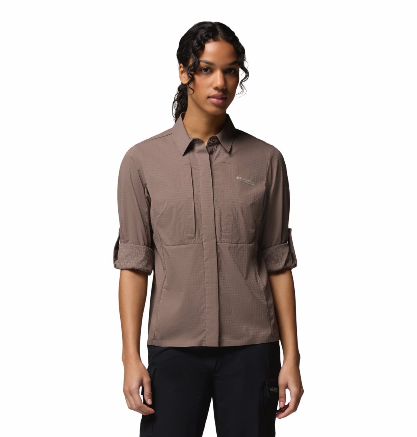 Columbia Women Mauve Omni-Freeze Ridge Ascent Long Sleeve Shirt