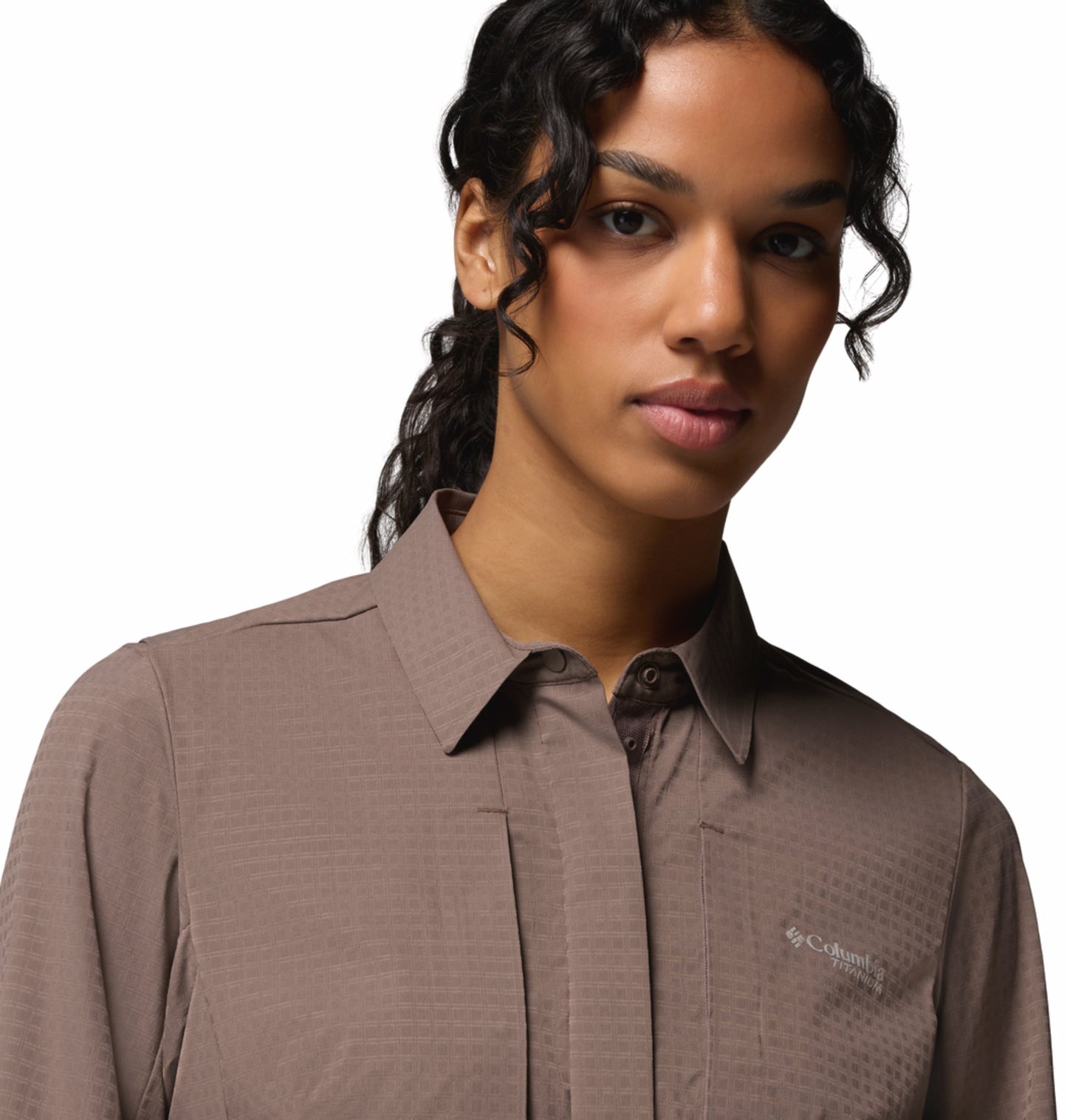 Columbia Women Mauve Omni-Freeze Ridge Ascent Long Sleeve Shirt