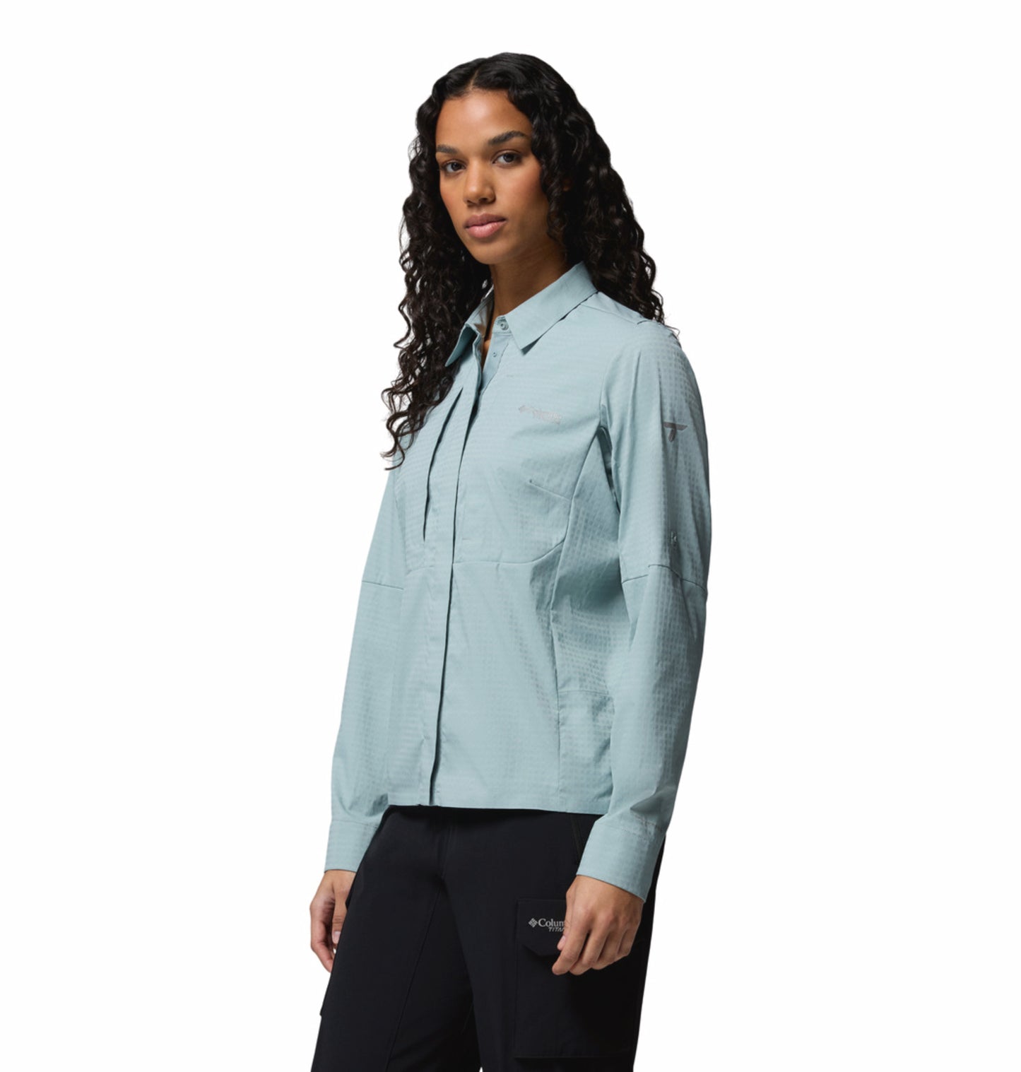 Columbia Women Blue Omni-Freeze Ridge Ascent Long Sleeve Shirt