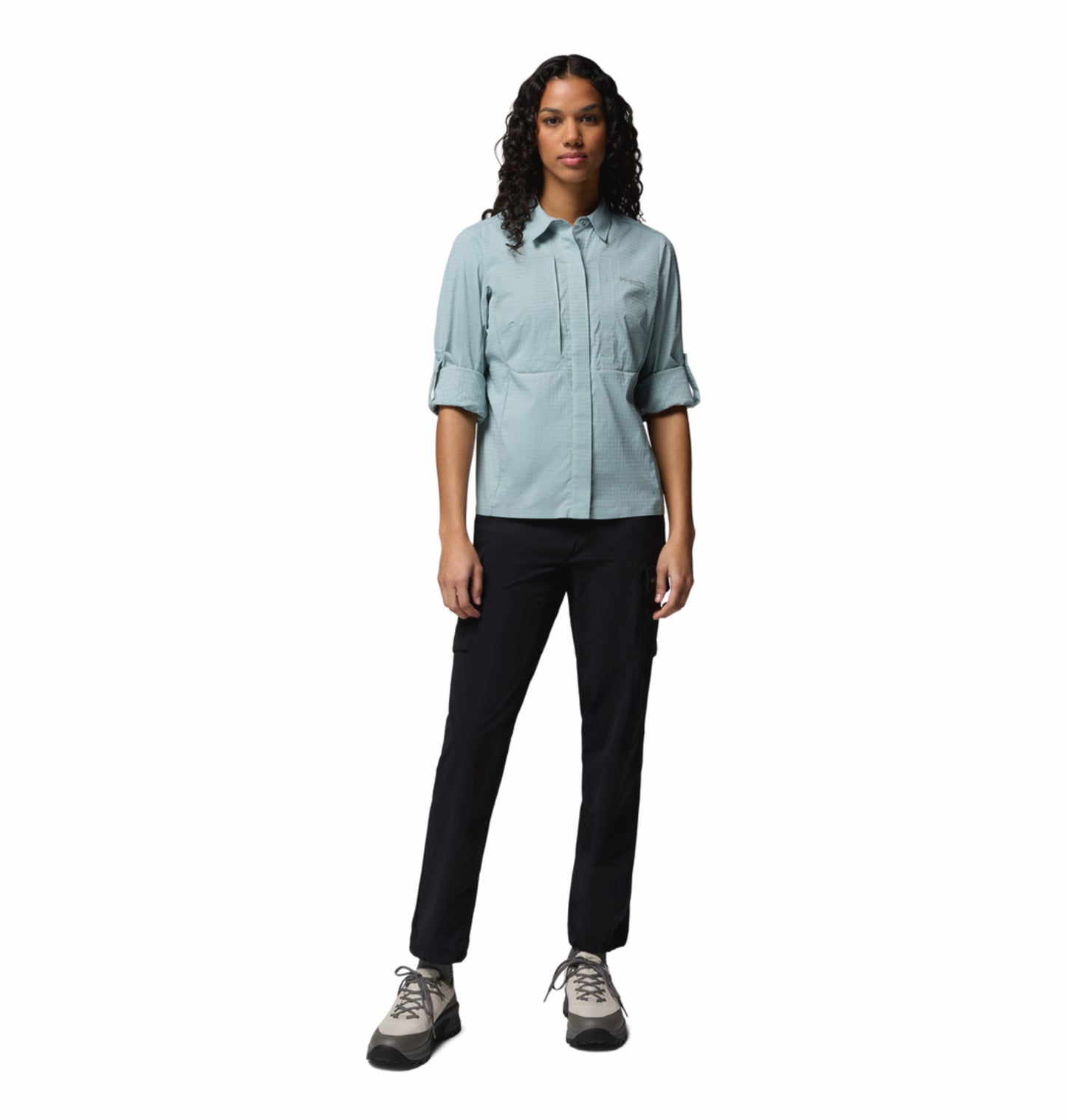 Columbia Women Blue Omni-Freeze Ridge Ascent Long Sleeve Shirt