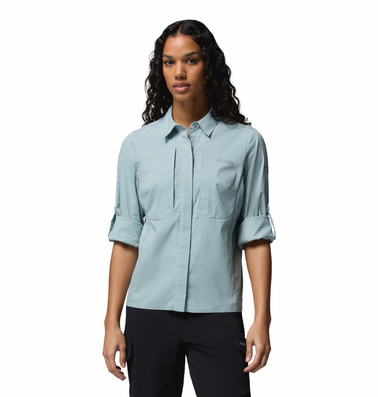 Columbia Women Blue Omni-Freeze Ridge Ascent Long Sleeve Shirt