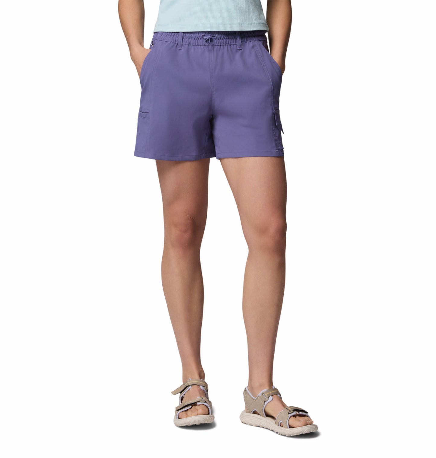 Columbia Women Purple Omni-Shield Weekend Rays Short