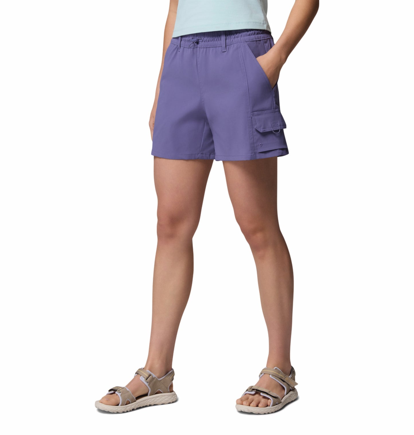 Columbia Women Purple Omni-Shield Weekend Rays Short