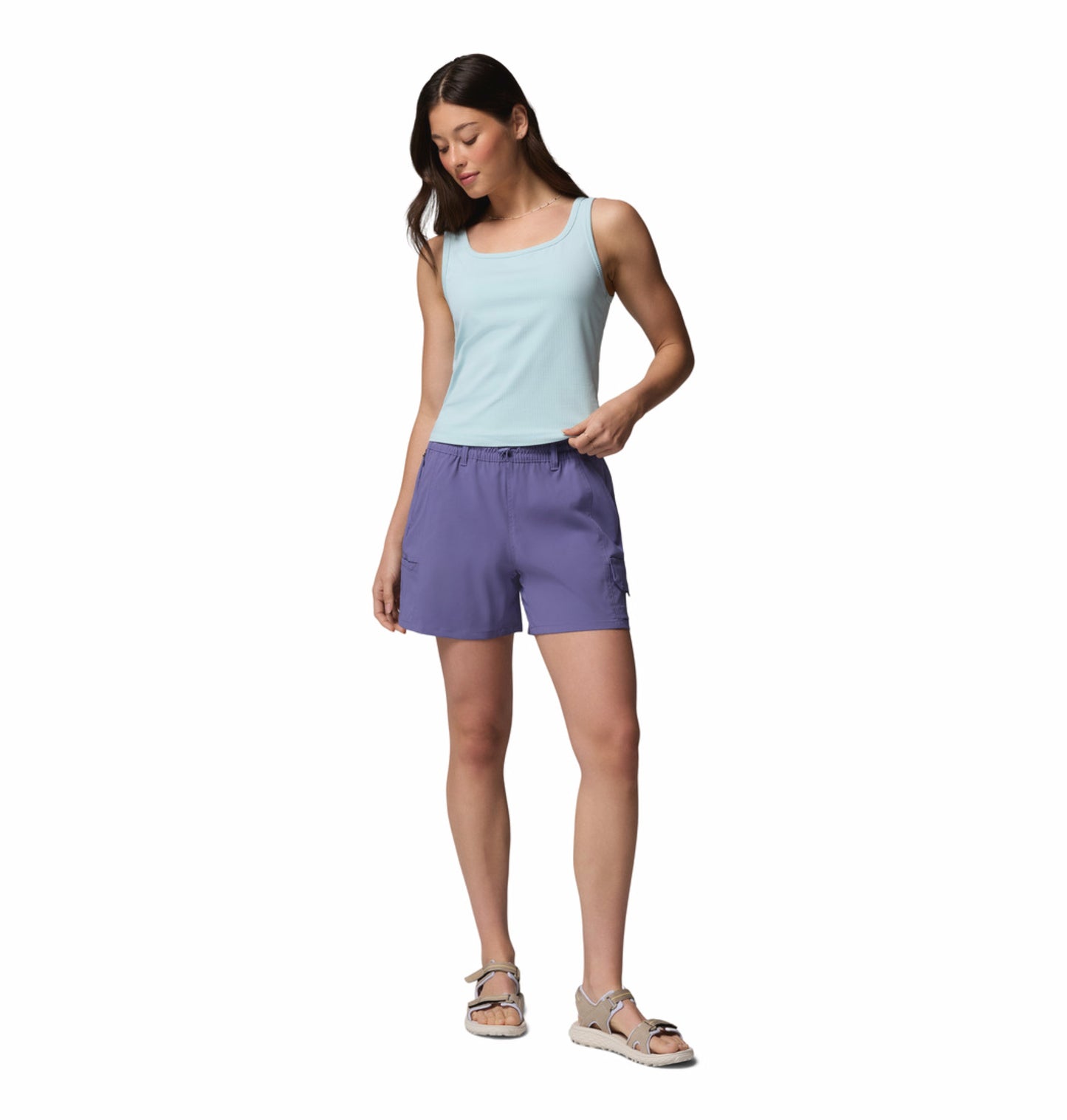 Columbia Women Purple Omni-Shield Weekend Rays Short