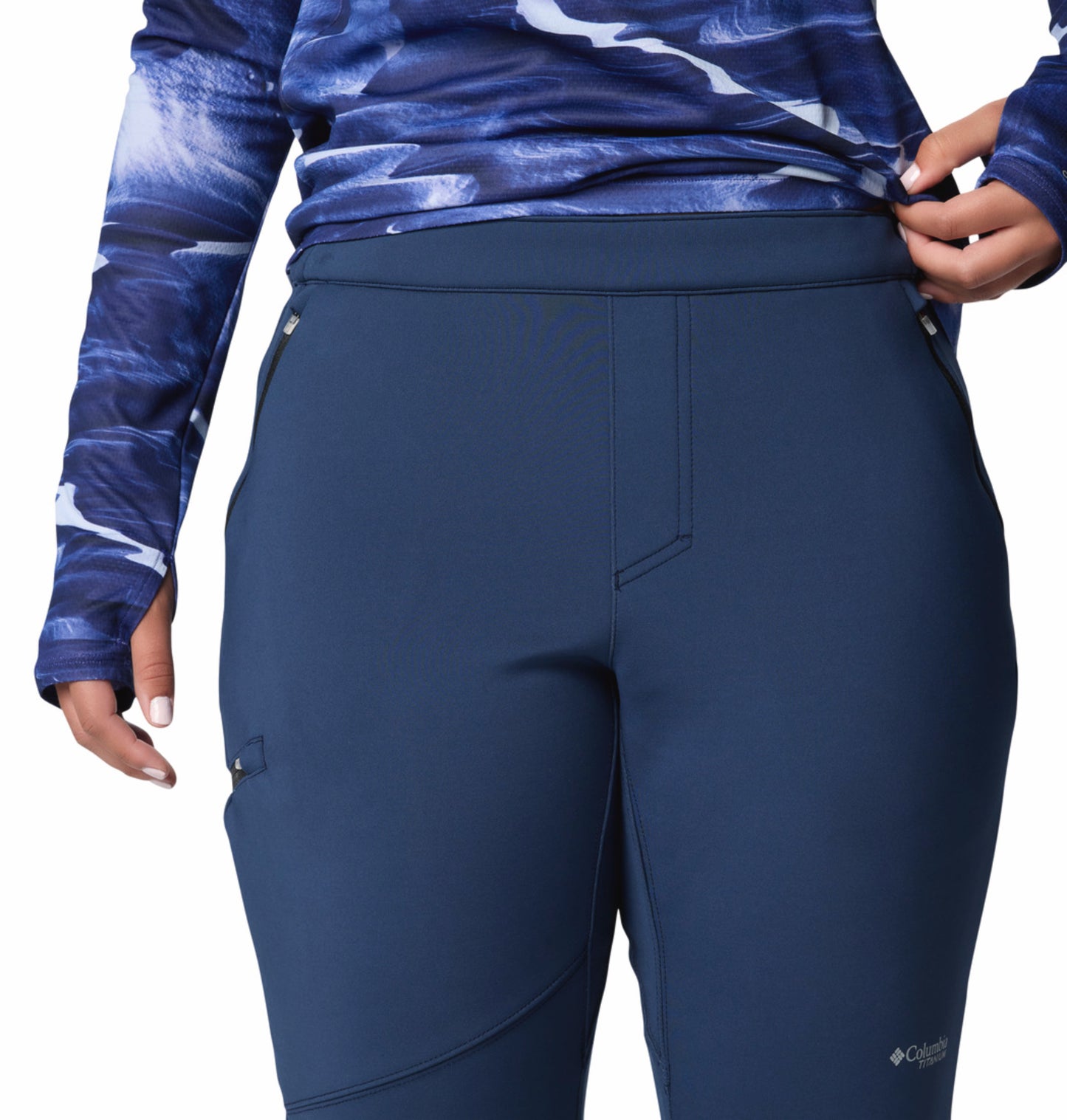 Columbia Women Navy Blue Omni-Shield Vast Canyon Softshell Pant