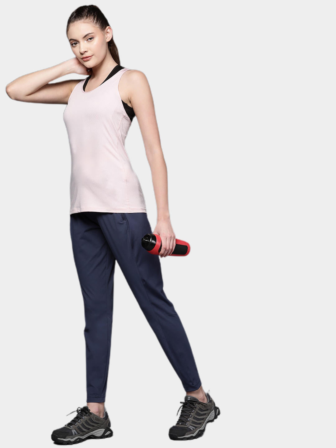 A Women Wearing Columbia Women Navy Blue Claudia Ridge Pant