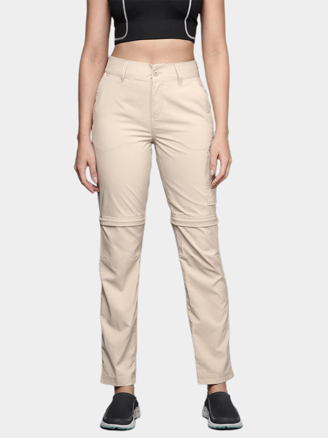 Columbia Women Beige Silver Ridge Utility Convertible Pant