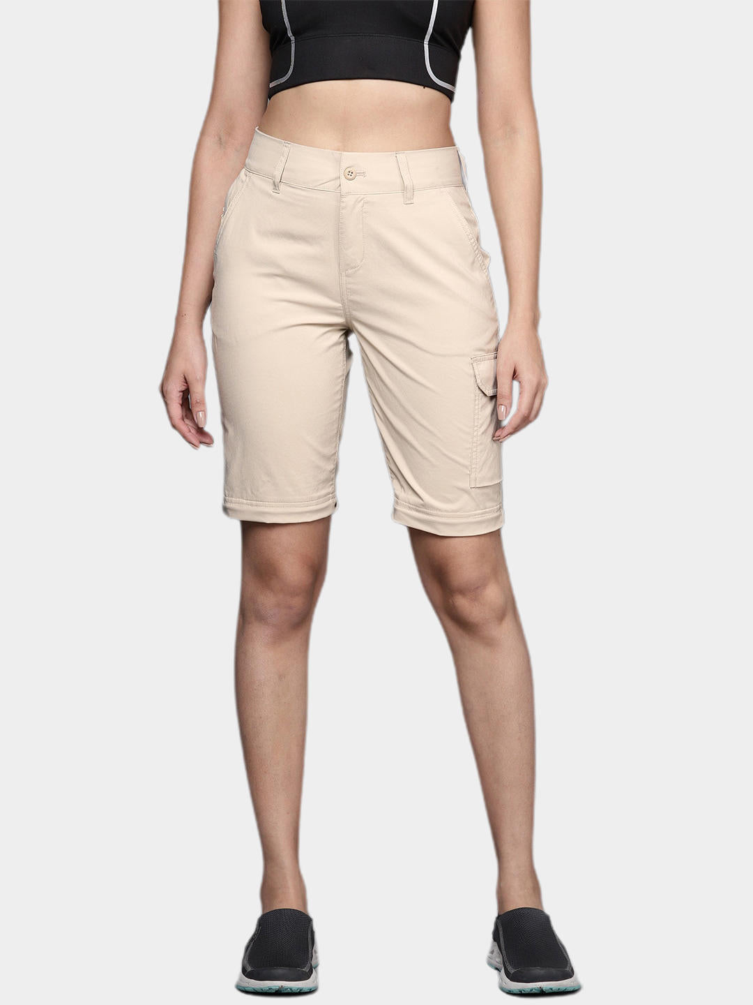 Columbia Women Beige Silver Ridge Utility Convertible Pant