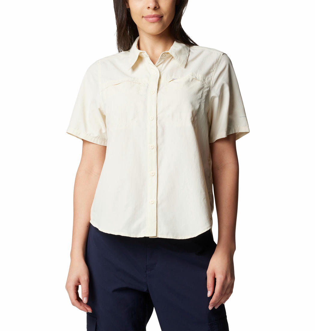 Columbia Womens White Silver Ridge 3.0 SS