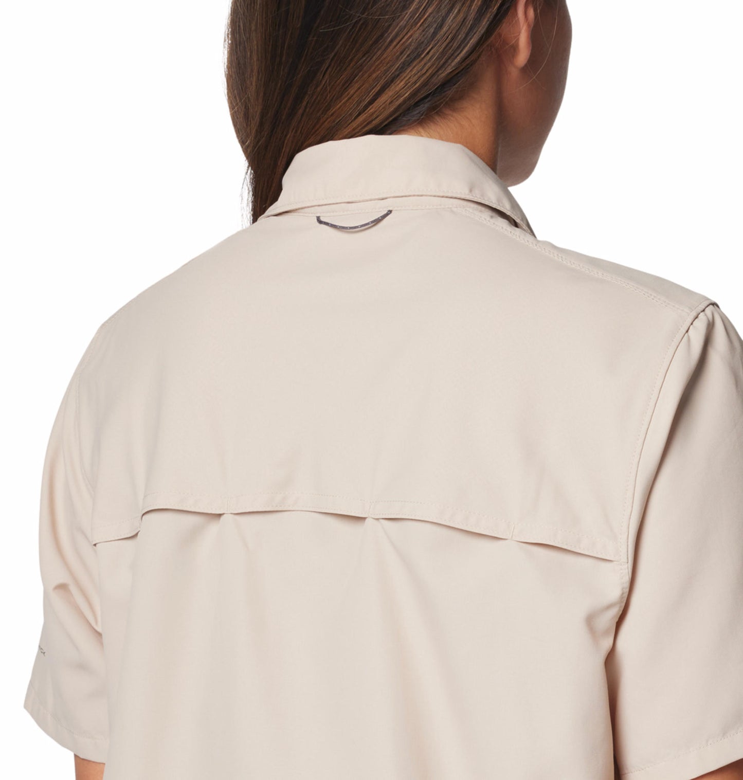 Columbia Womens Beige Omni-Shade Silver Ridge 3.0 Short Sleeve Shirt