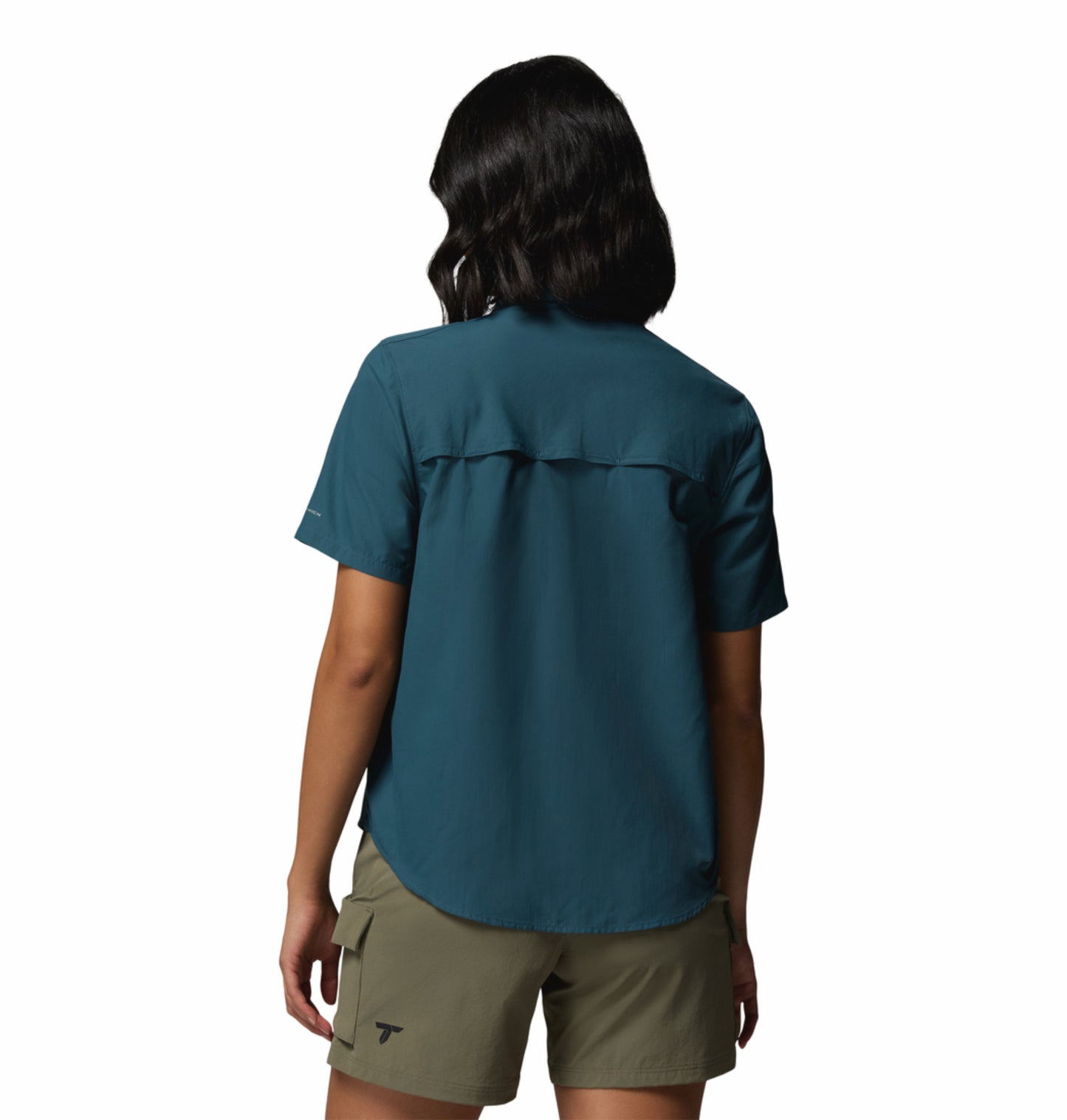 Columbia Women Blue Omni-Shade Silver Ridge 3.0 Short Sleeve Shirt
