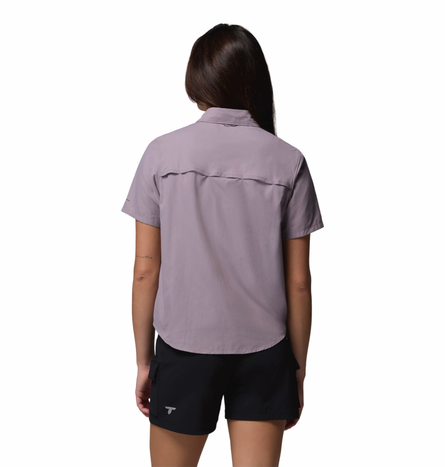 Columbia Women Purple Omni-Shade Silver Ridge 3.0 Short Sleeve Shirt