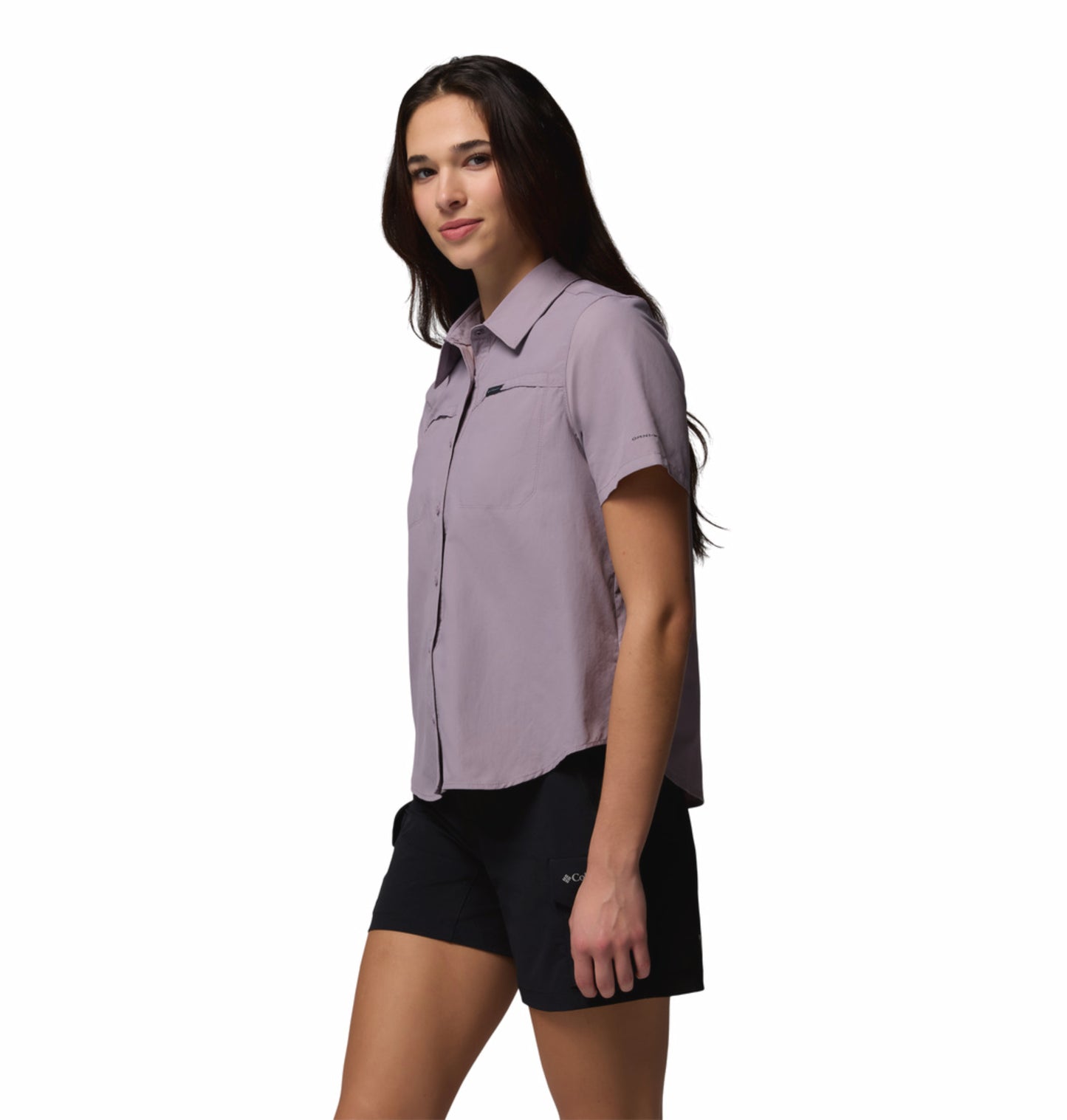 Columbia Women's Purple Omni-Shade Silver Ridge 3.0 Short Sleeve Shirt Protection