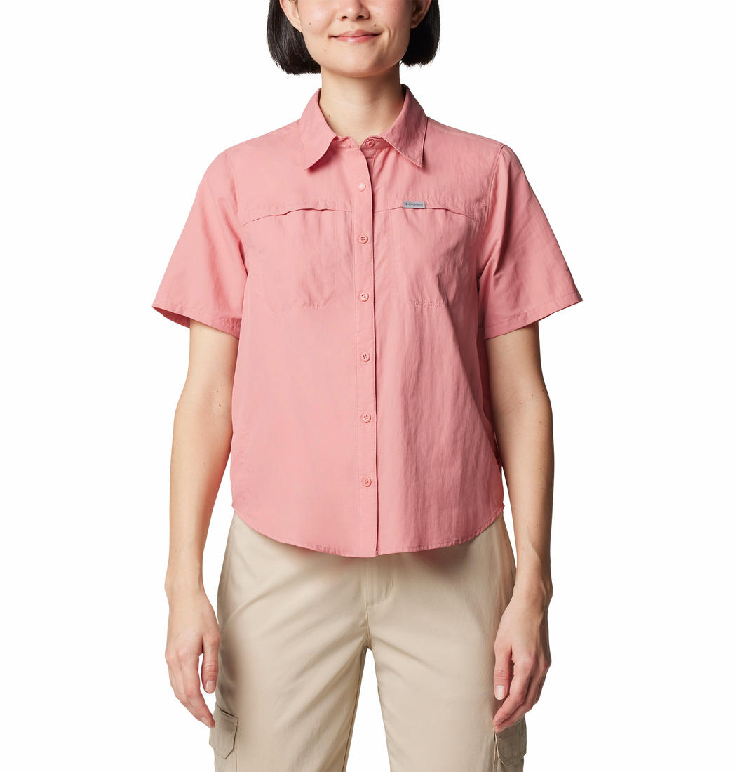 Columbia Womens Red Silver Ridge 3.0 SS