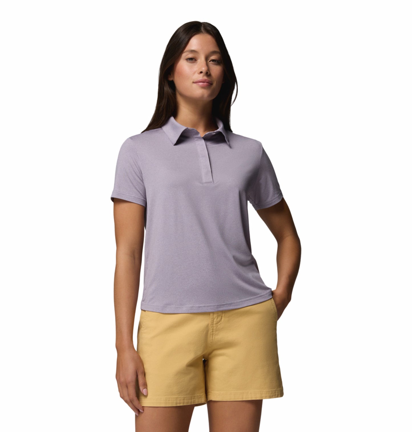 Columbia Women’s Purple Omni-Shade Parsons Point Polo Shirt for Sun Protection