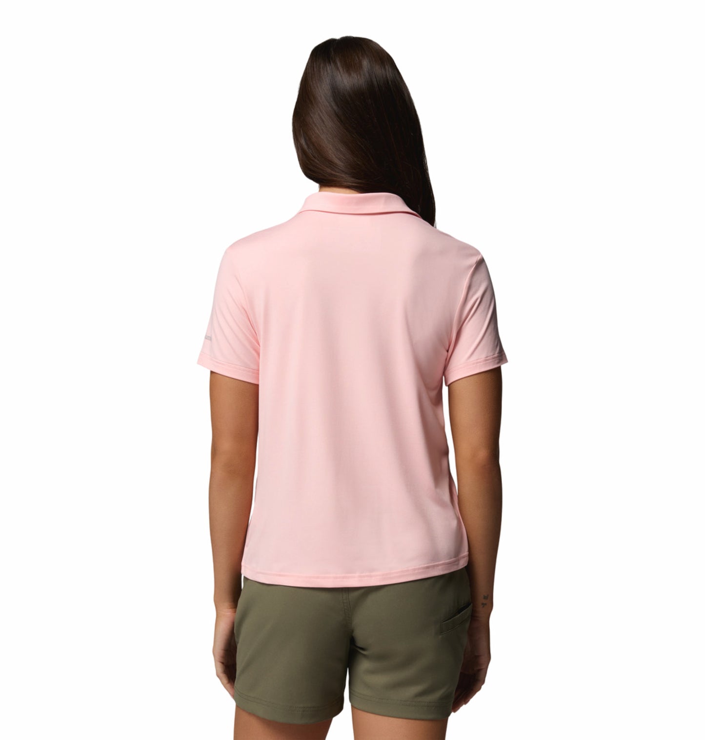Columbia Women Pink Omni-Shade Parsons Point Polo T-Shirt