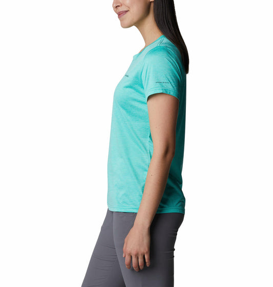 Columbia Women Green Columbia Hike SS Crew T-Shirt