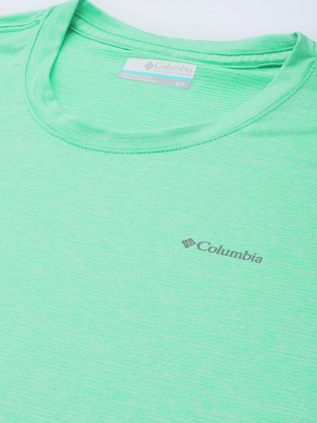 Columbia Women Green Columbia Hike SS Crew T-Shirt