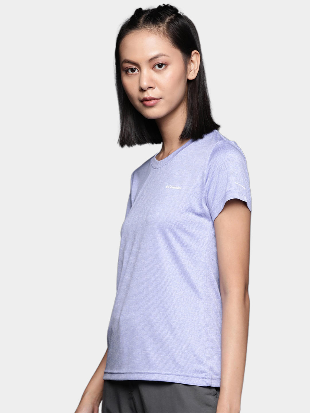 Columbia Women Purple Columbia Hike SS Crew T-Shirt
