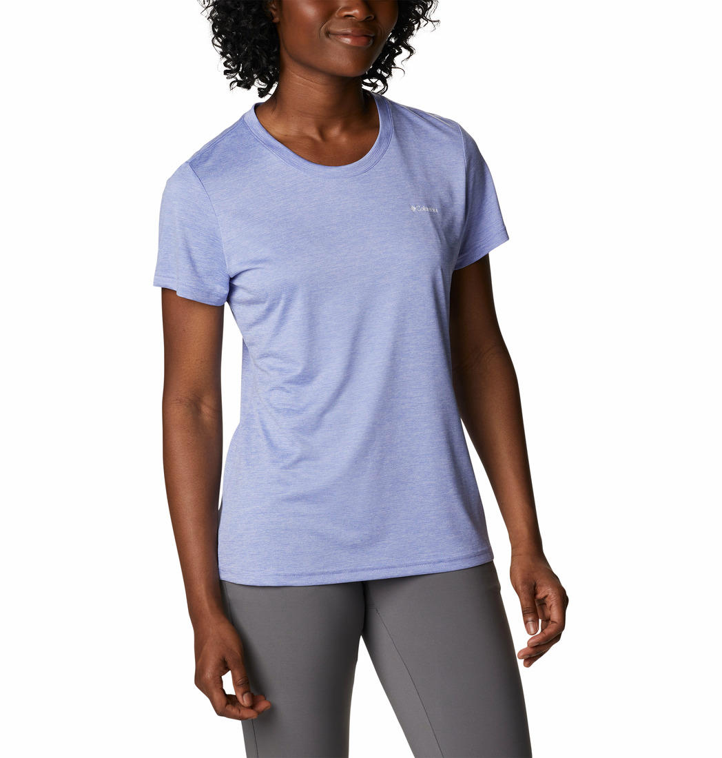 Columbia Women Purple Columbia Hike SS Crew T-Shirt