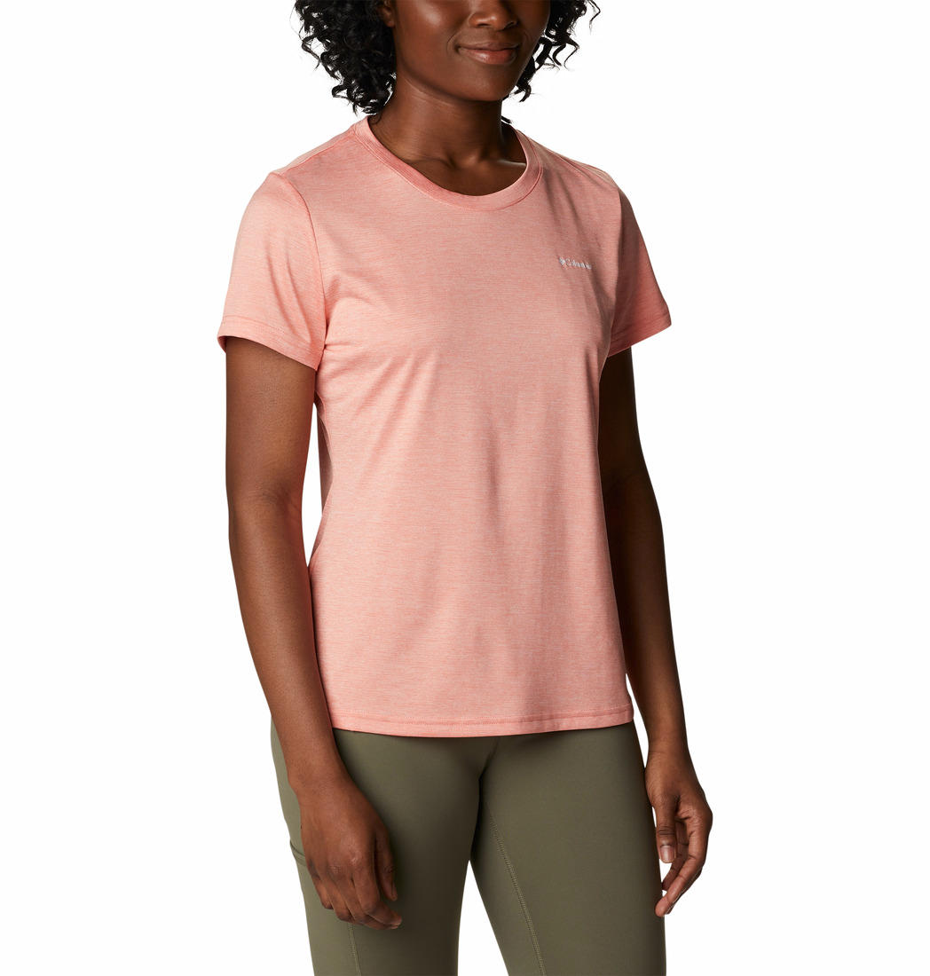 Columbia Women Peach Columbia Hike SS Crew T-Shirt