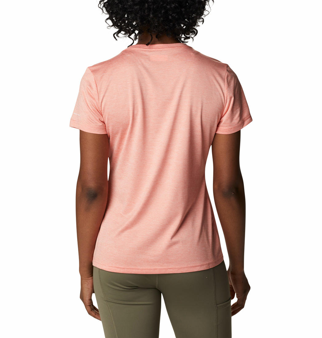 Columbia Women Peach Columbia Hike SS Crew T-Shirt