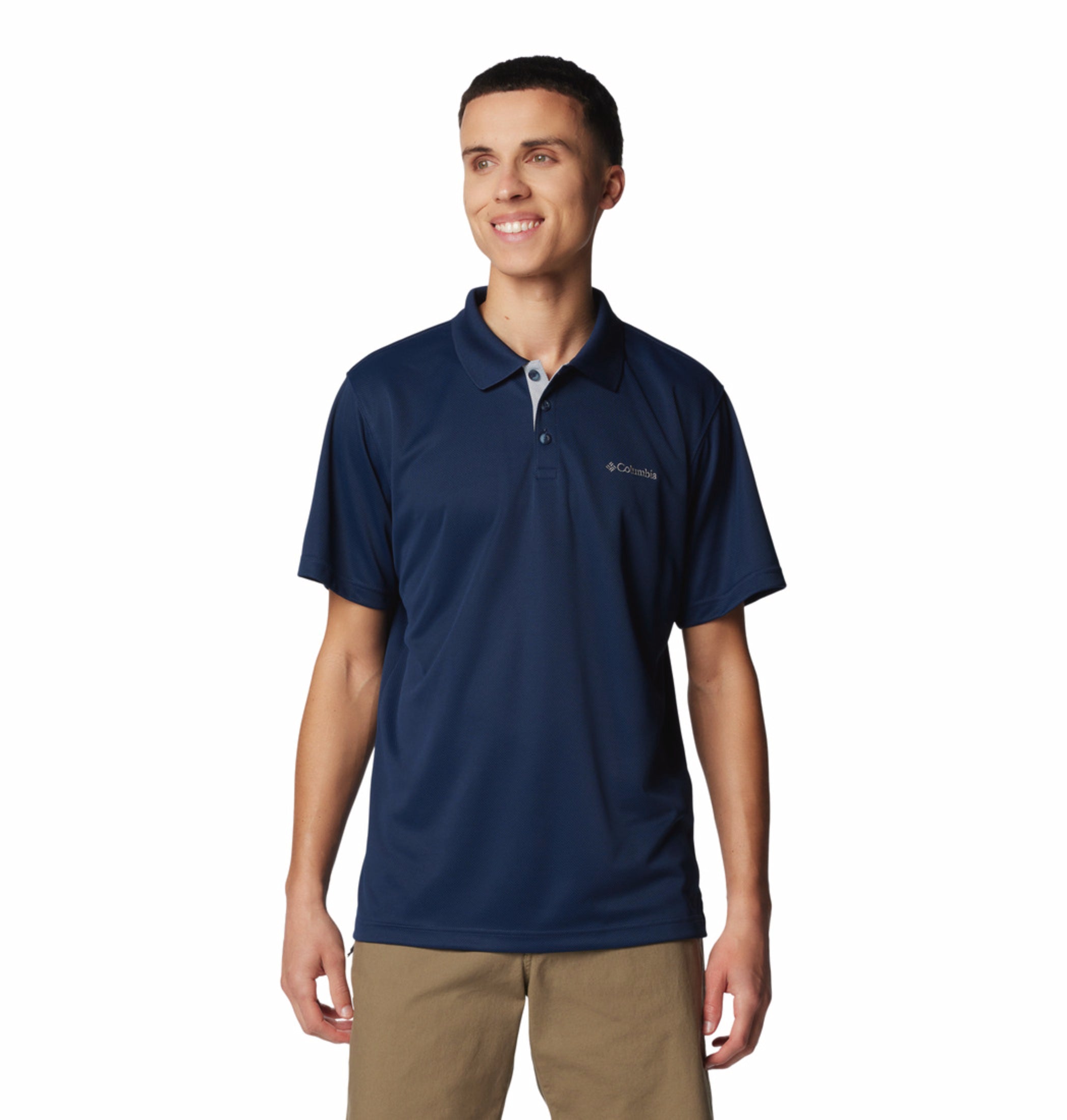 men blue omni shade utilizer polo tshirt plus size