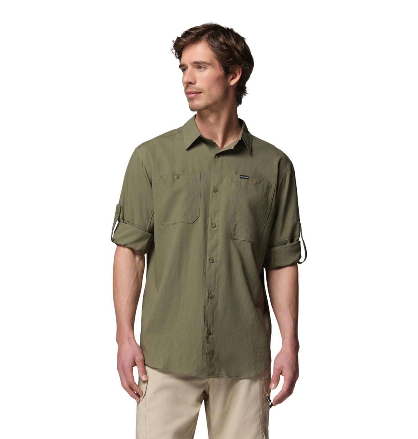men green omni shade silver ridge utility ii long sleeve shirt plus size