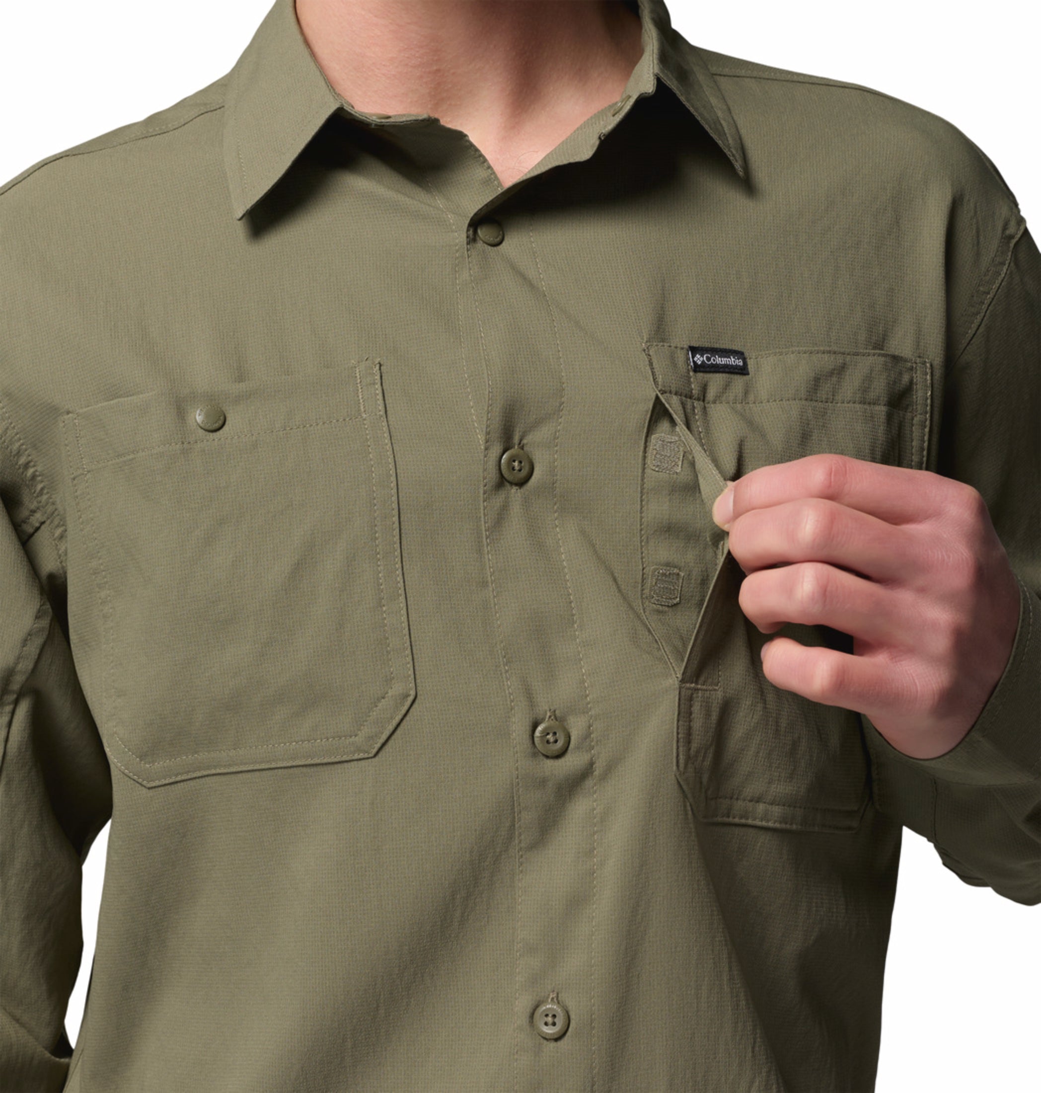 men green omni shade silver ridge utility ii long sleeve shirt plus size