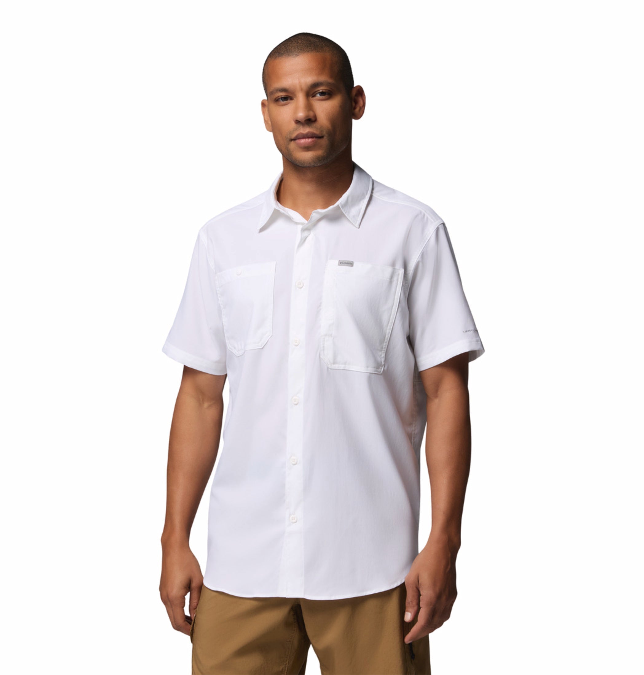 men white omni shade silver ridge utility ii short sleeve shirt plus size