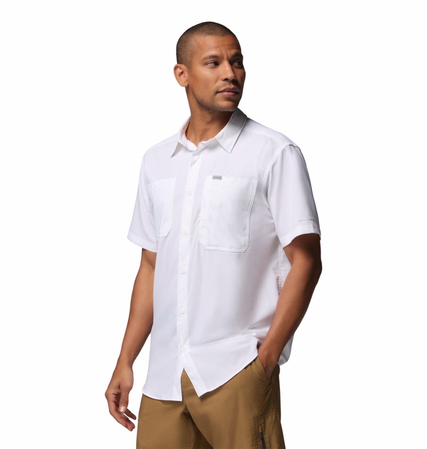 men white omni shade silver ridge utility ii short sleeve shirt plus size