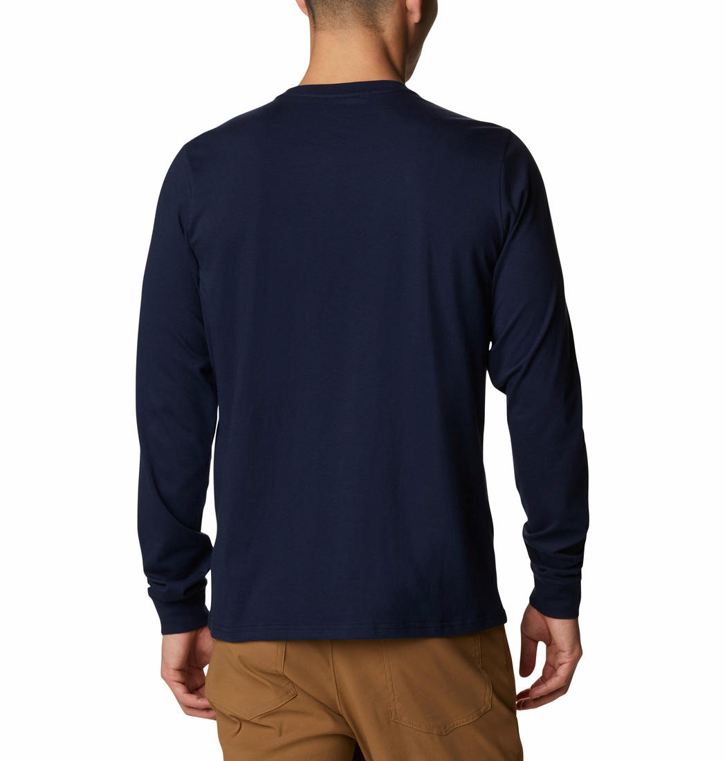 Columbia Men Blue Brighton Woods Graphic Long Sleeve