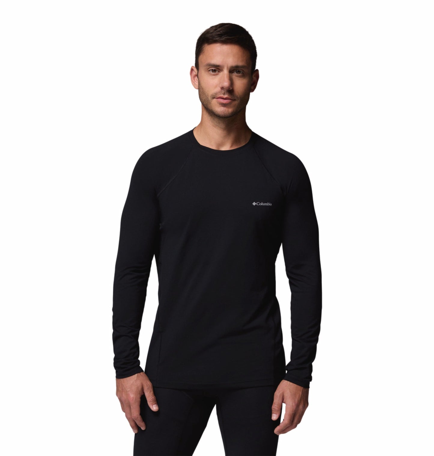men black omni heat reflective midweight stretch baselayer top plus size