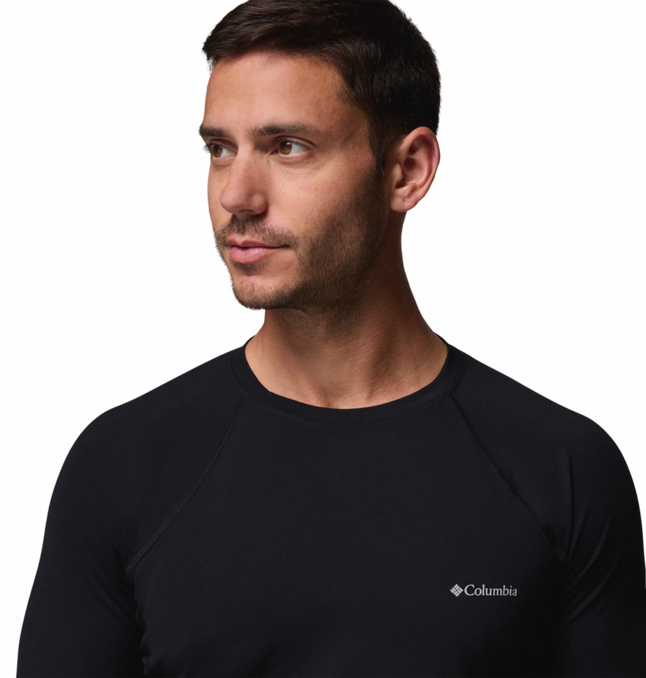 men black omni heat reflective midweight stretch baselayer top plus size