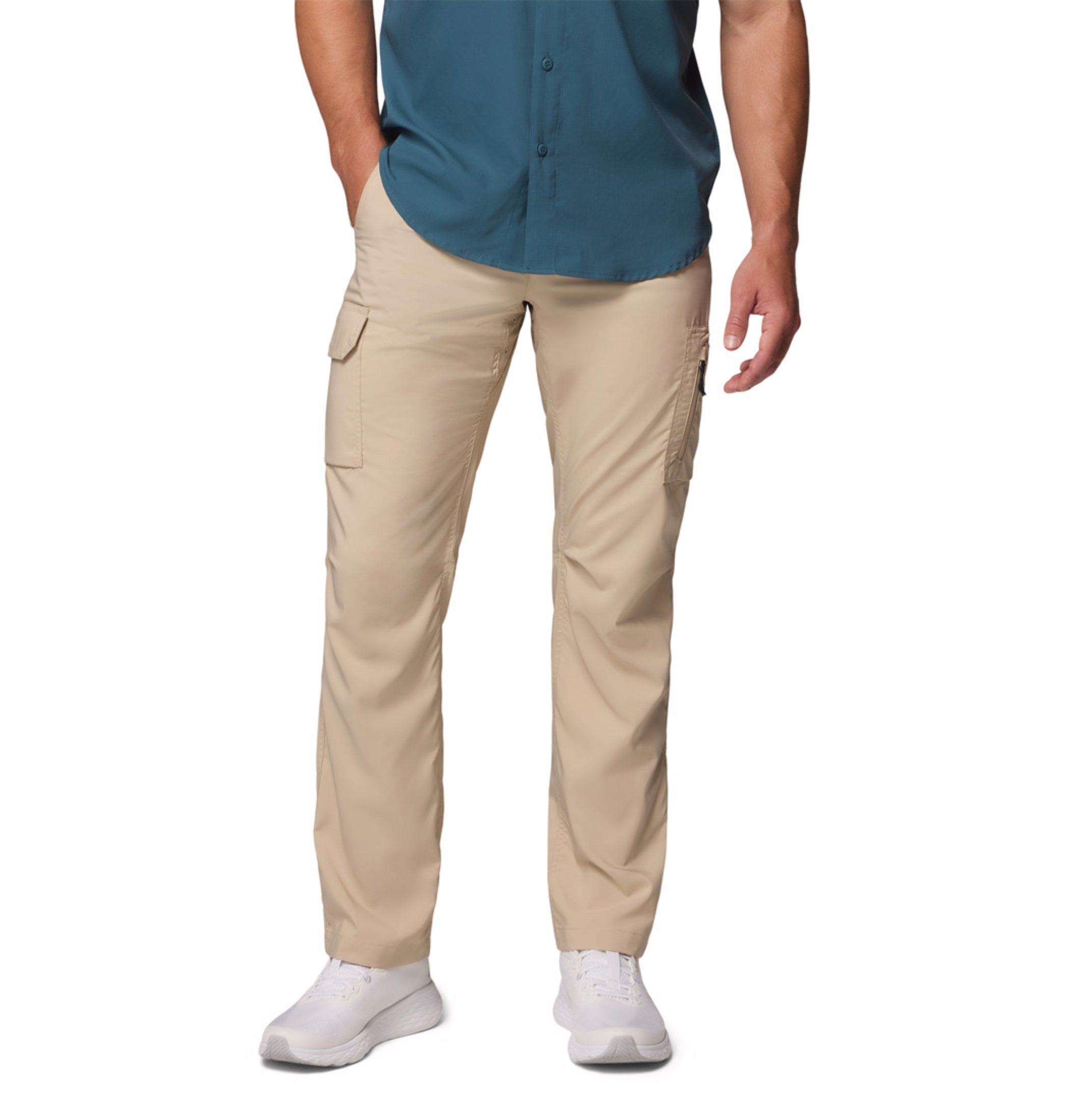 men beige omni shade silver ridge utility pant plus size