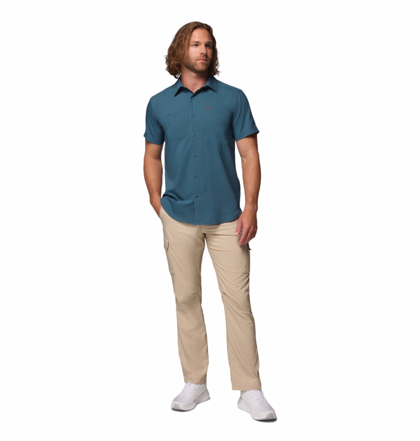 men beige omni shade silver ridge utility pant plus size